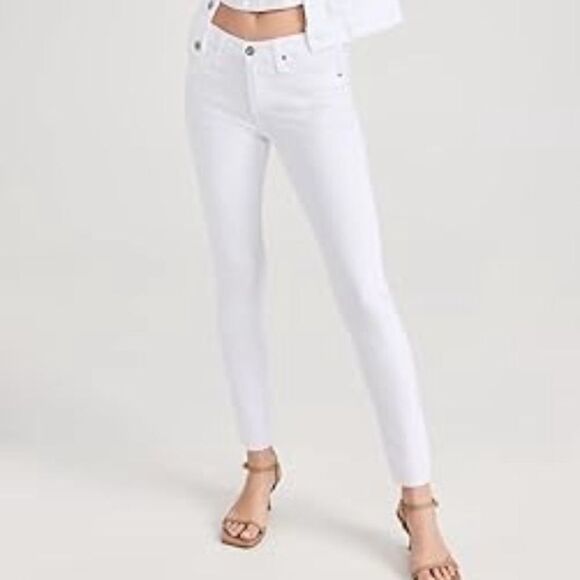 AG ‘The Legging’ Super Skinny Ankle Jean - White - Picture 1 of 8